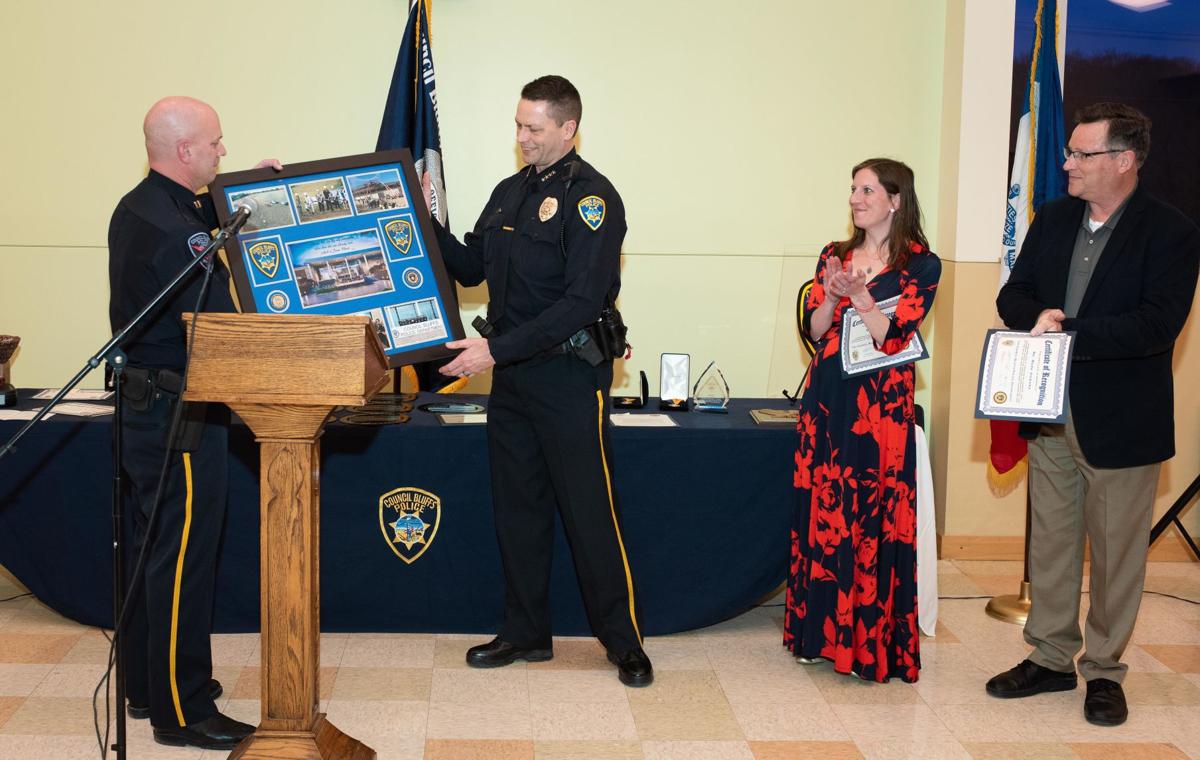 Bluffs officers, staff recognized for years of service, saving lives