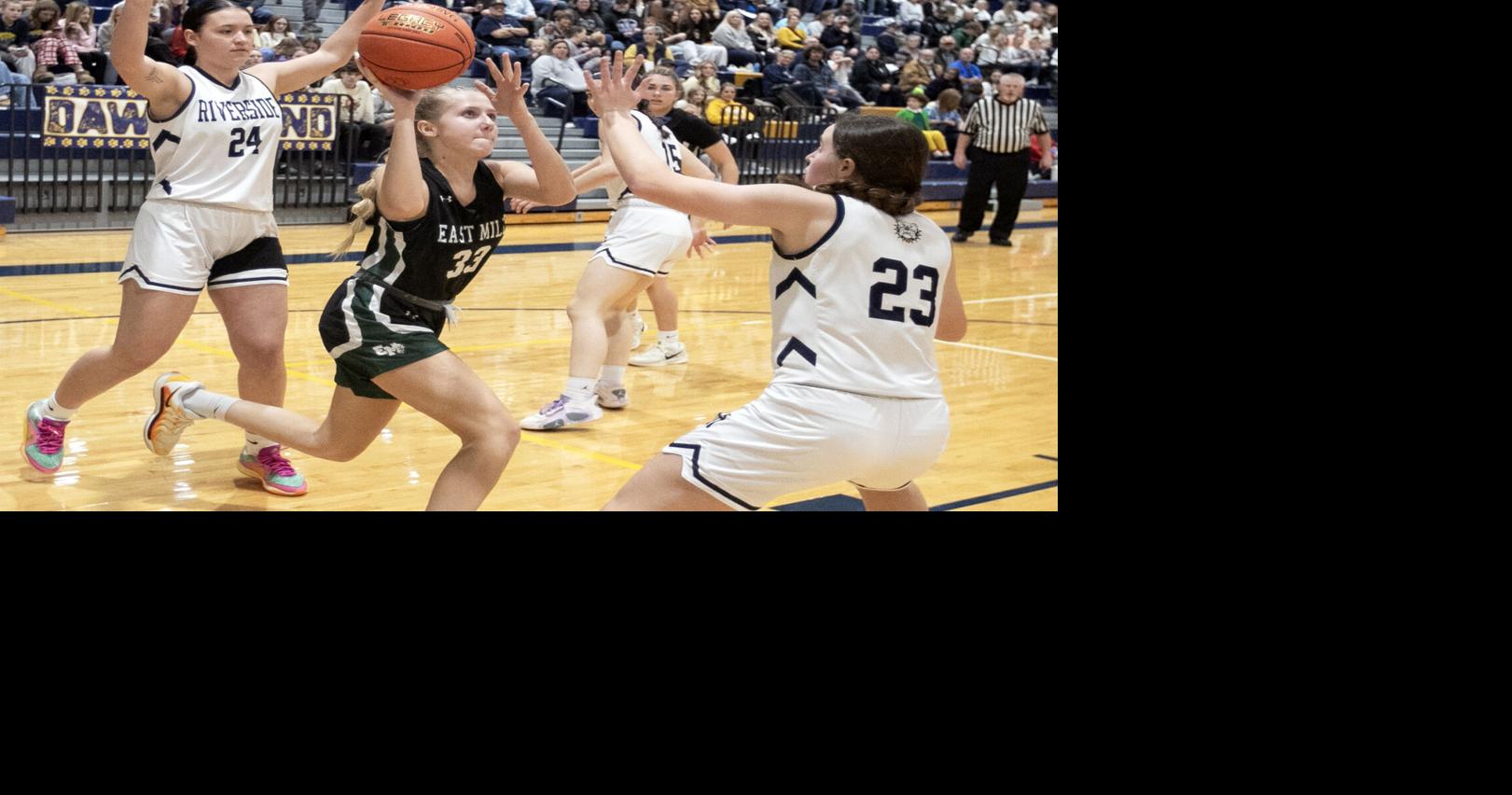 Riverside girls read-and-react defense shuts down East Mills
