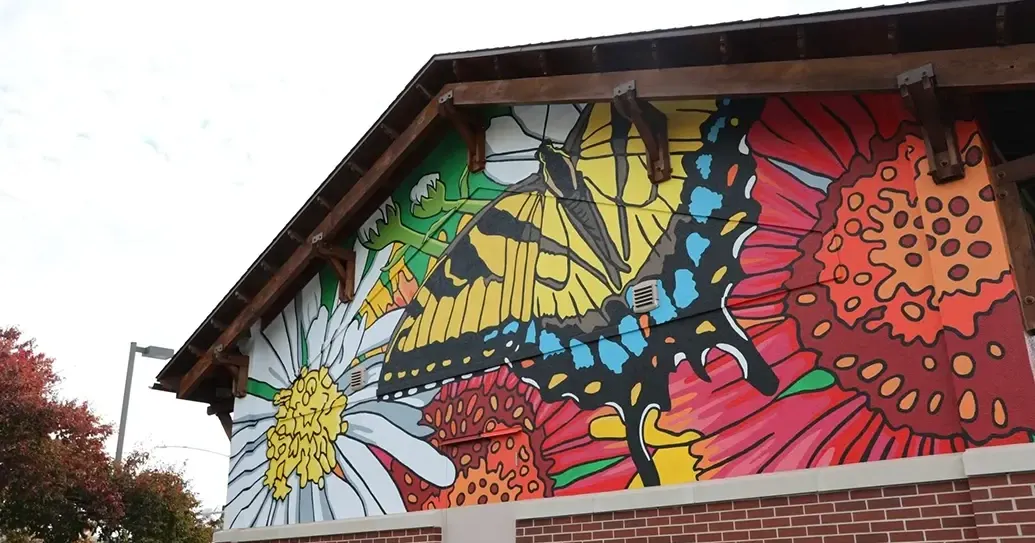 Take a look at at the new mural of native plants at Unleash Council Bluffs