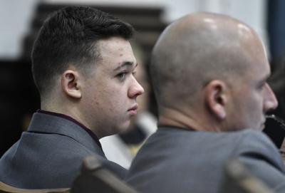 Douglas Kelley, a forensic pathologist with the Milwaukee County Medical Examiner's Office, testifies about the autopsies done on Joseph Rosenbaum and Anthony Huber during his trial at the Kenosha County Courthouse on Tuesday, Nov. 9, 2021 in Kenosha, W...