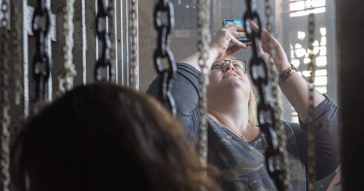 Squirrel Cage Jail haunted flashlight tours this weekend