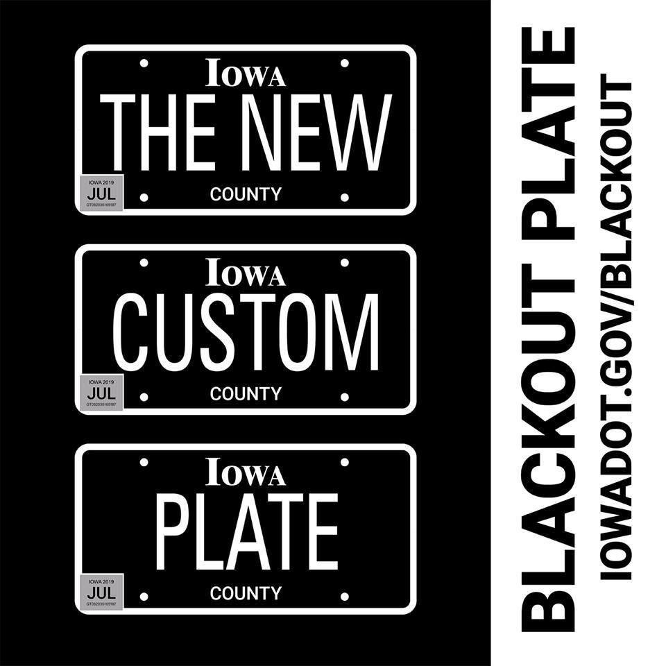 Iowa Blackout plate most popular specialty plate Local News