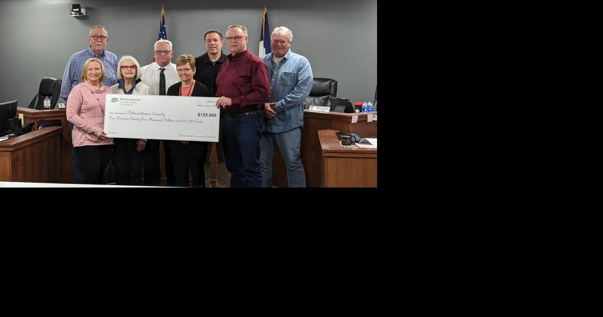 Pottawattamie Conservation Foundation presents county board with