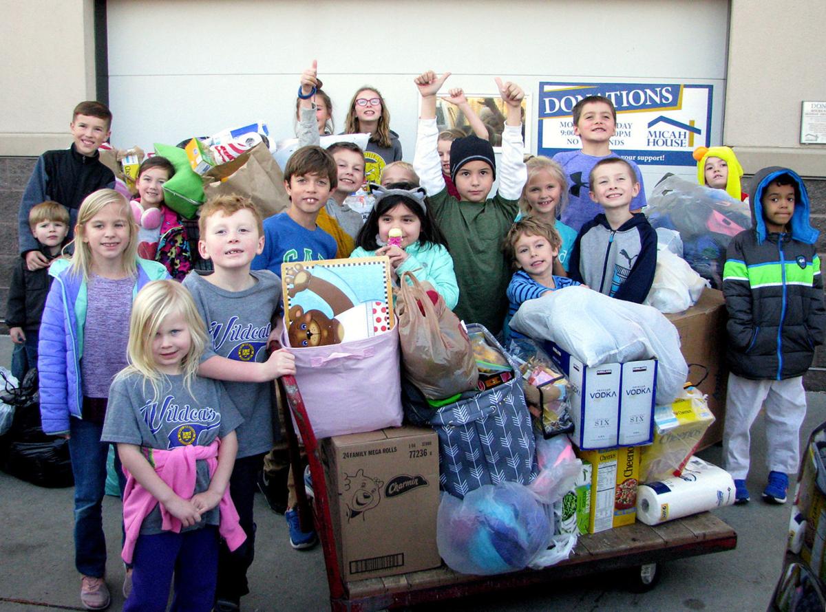 School group collects halfton of goods for Micah House