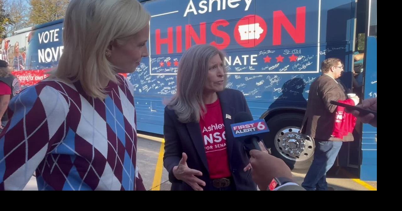 Joni Ernst stumps for Republican U.S. Senate candidate during Glenwood campaign stop.
