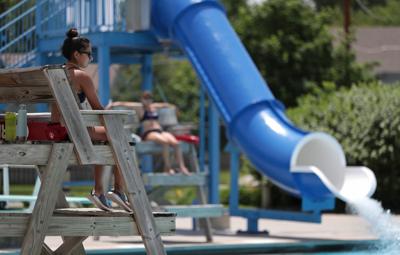 pools open lifeguards bluffs lifeguard come through today nonpareilonline yisel hernandez watches pool june water park
