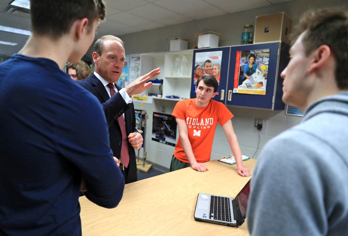 Project Lead the Way leaders visit Lewis Central High School