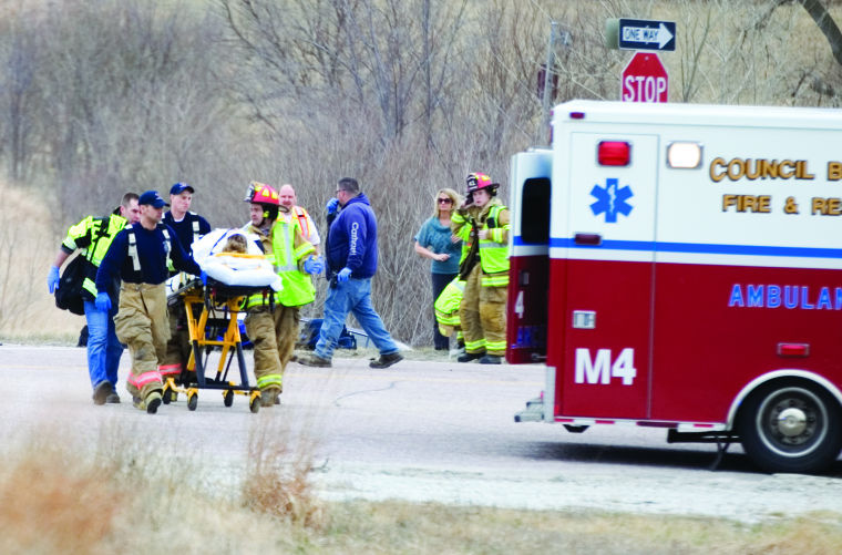 Twovehicle accident near Council Bluffs sends three to hospital