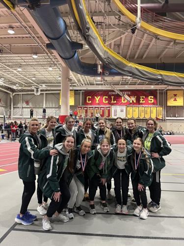 Winners at IATC Indoors Riverside girls 4x400, TriCenter 4x800, St