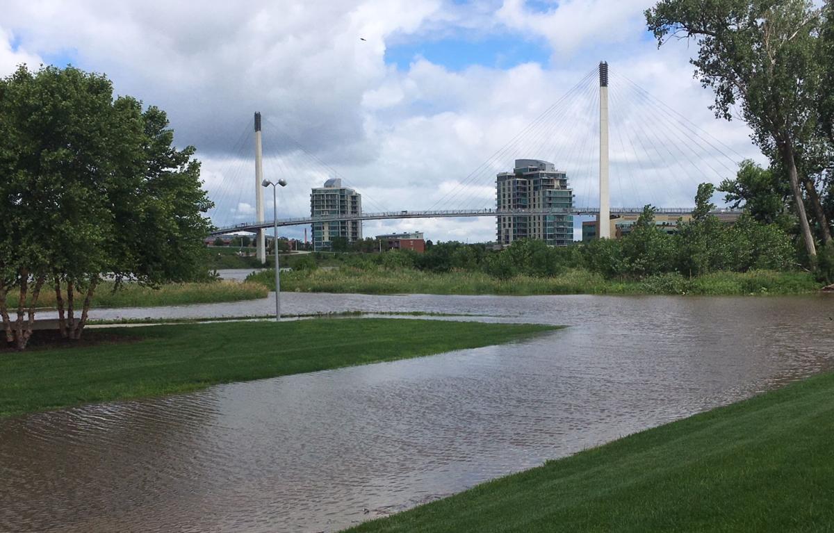 VIDEO Flood warning issued; Tom Hanafan River's Edge park sees water