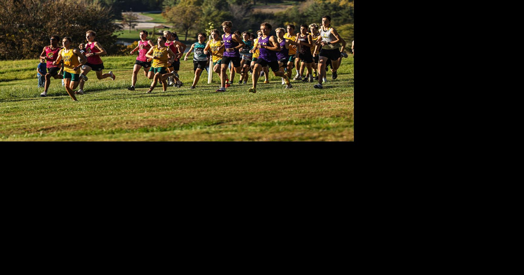 Scenes from the boys race at Thursday's 1A state qualifying meet in Corning