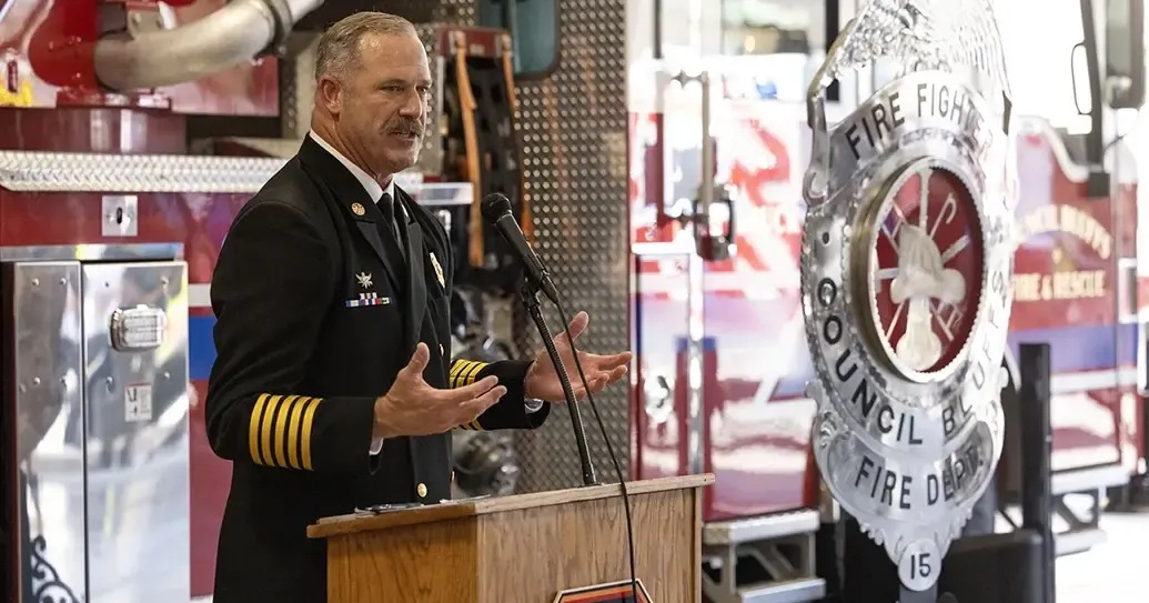 Council Bluffs swears in new Fire Chief Robert Schoening