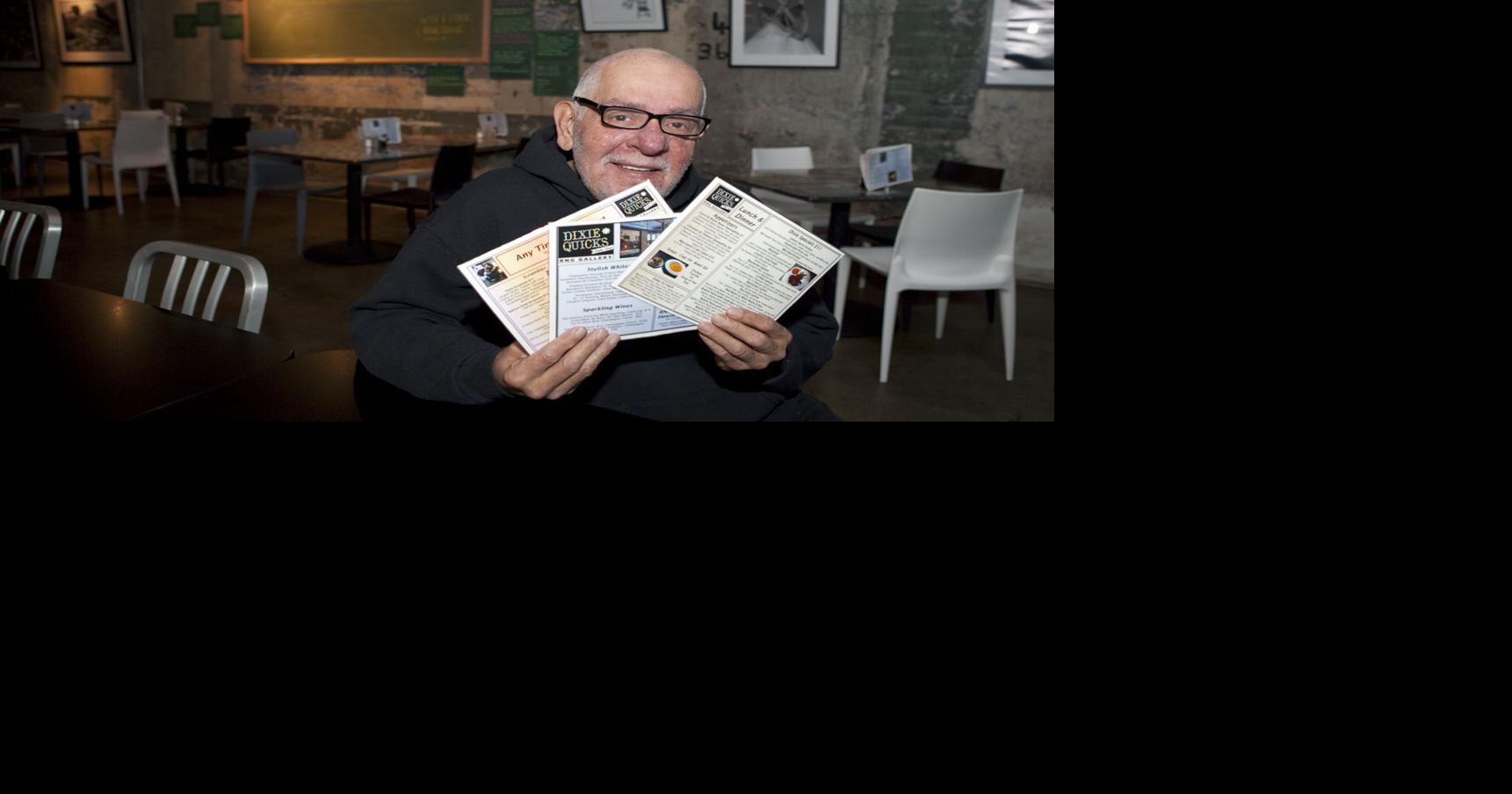 Beloved blackboard at Dixie Quicks joined by paper menus