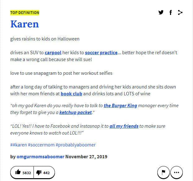 Urban Dictionary - Karen 