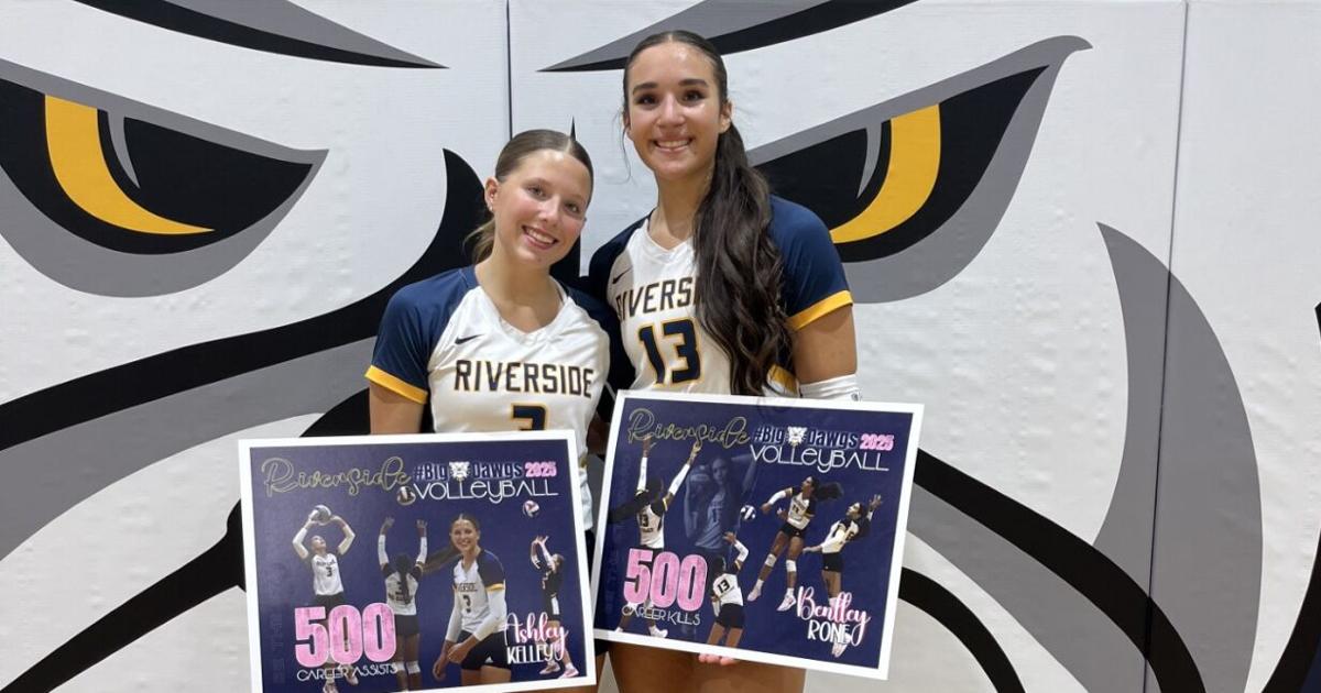 Riverside volleyball keeps rolling as duo hits milestones