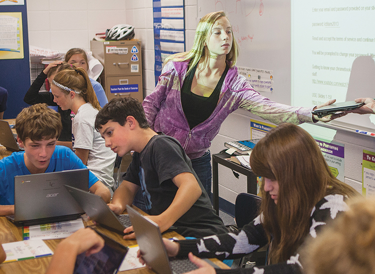 Lewis Central Middle School receives much anticipated Chromebooks