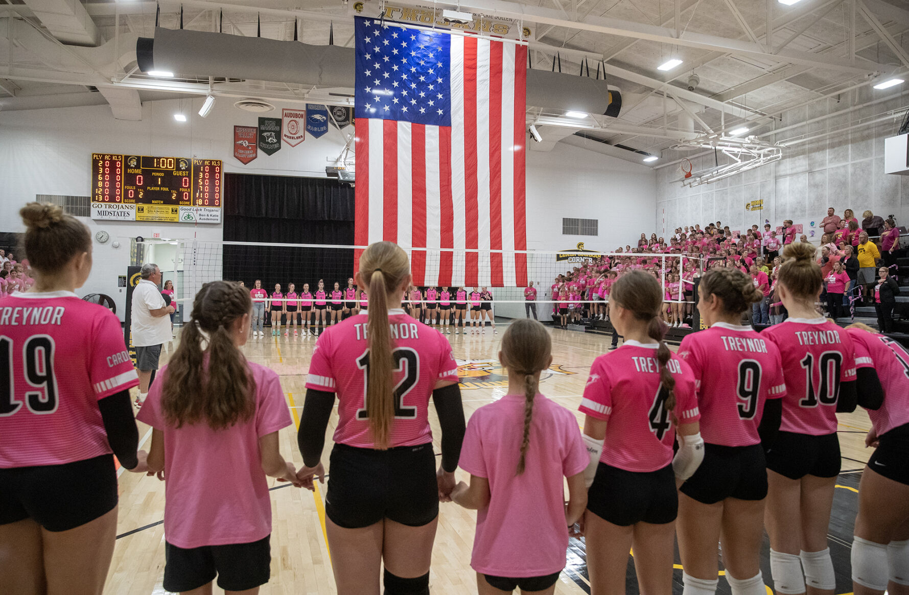Tri-Center’s annual pink out night with Treynor raises money for American Cancer Society