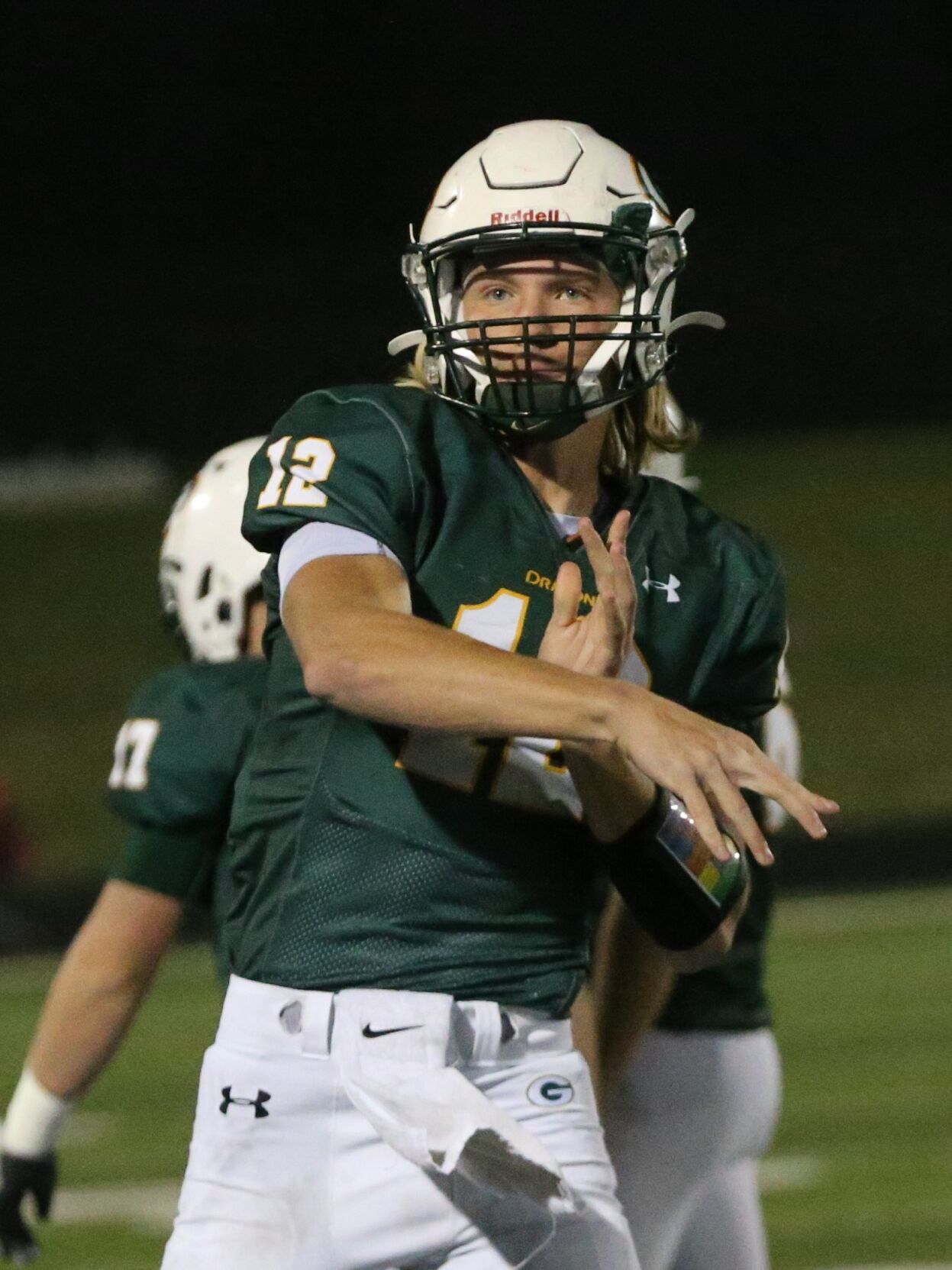 Zane Flores warms up