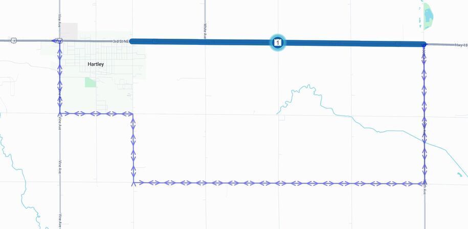 U.S. 18 between Hartley and the east O'Brien County line to close Sept. 16