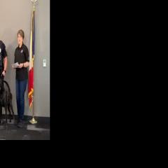Council Bluffs Police Department K9 Rudy receives Medal of Valor