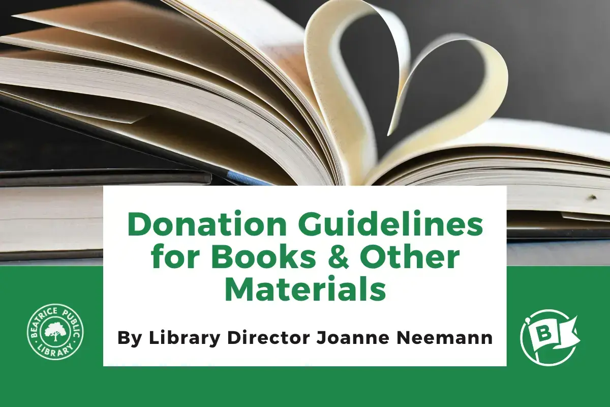 Donation Guidelines for Books and Other Materials