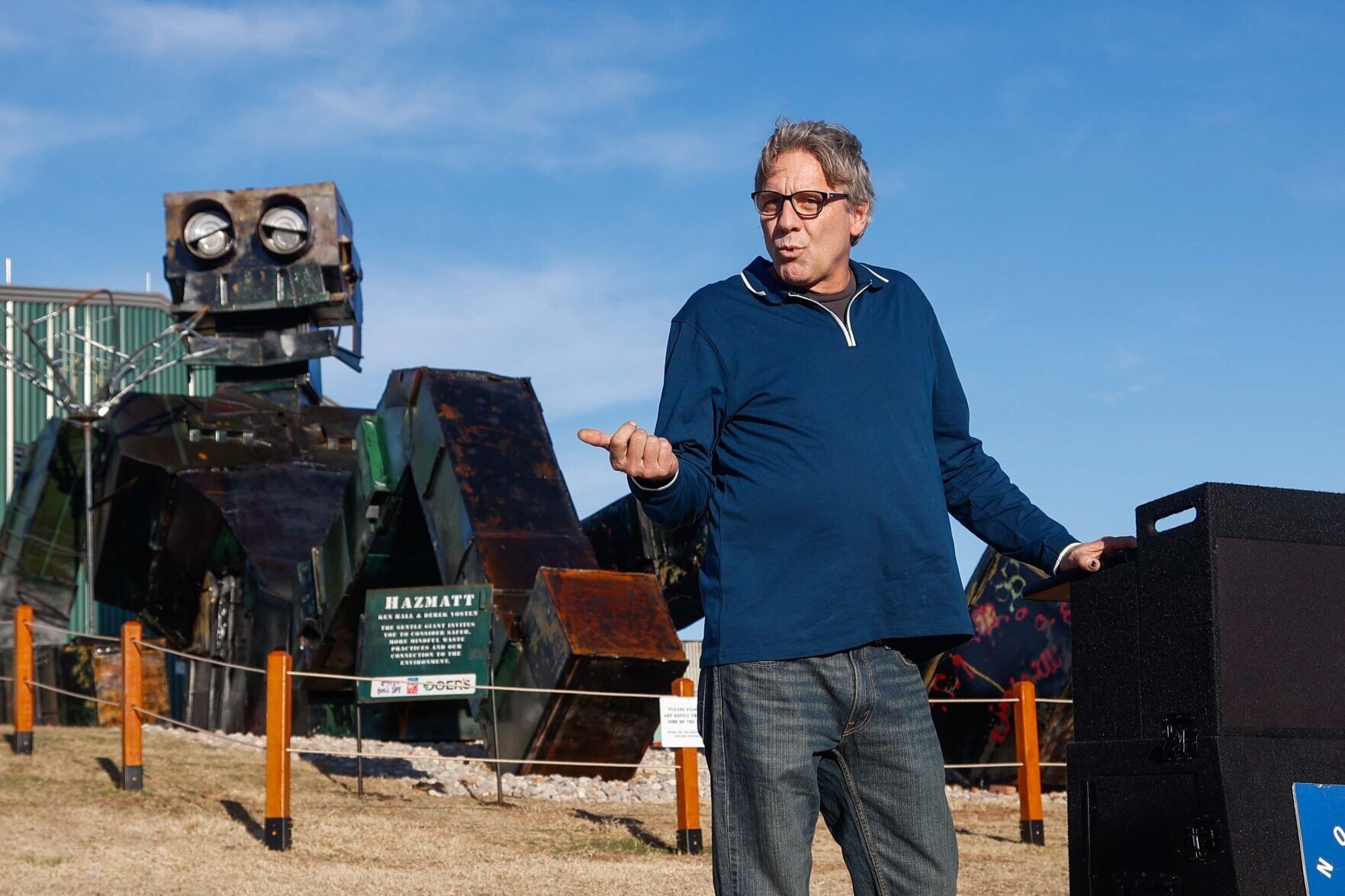 City unveils new sculpture at Household Hazardous Waste Facility