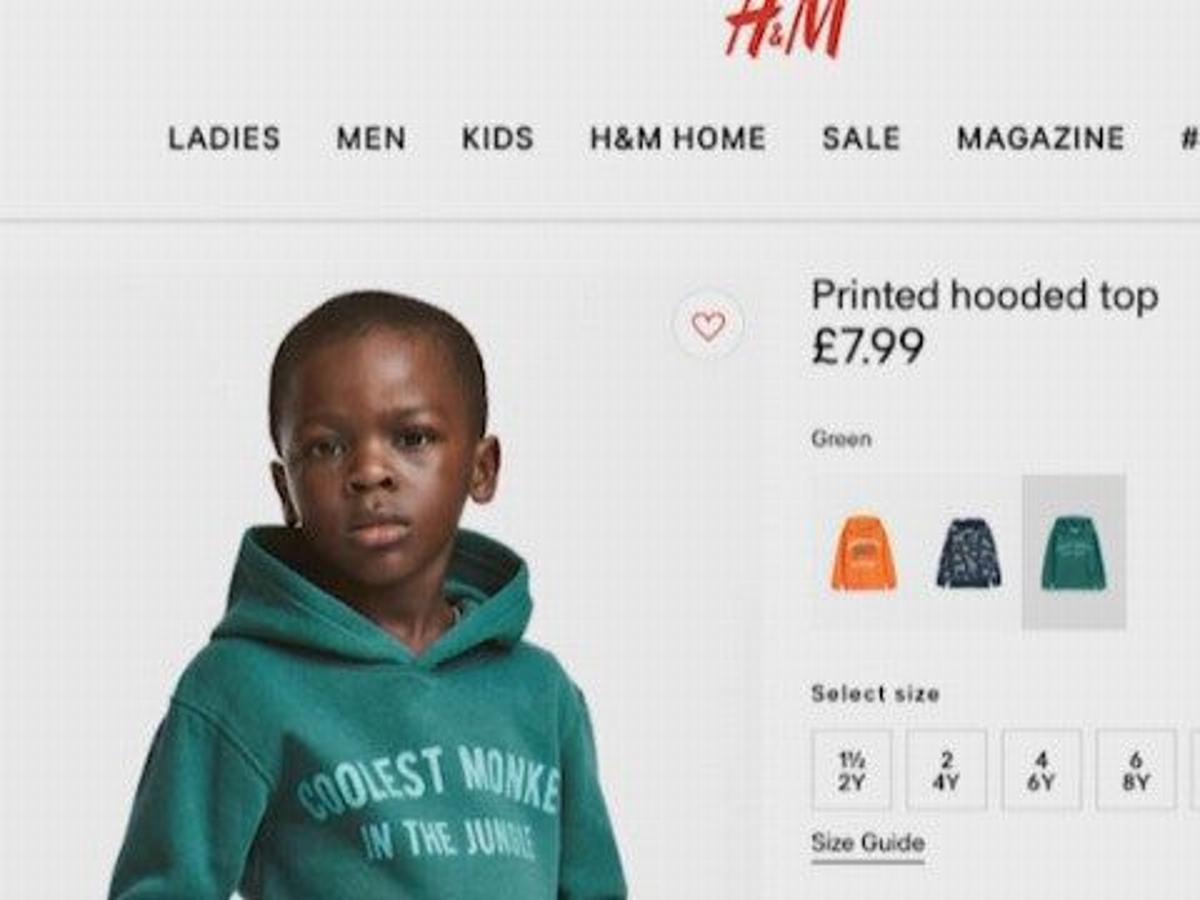 H&M picks black child to model monkey hoodie, social media outrage