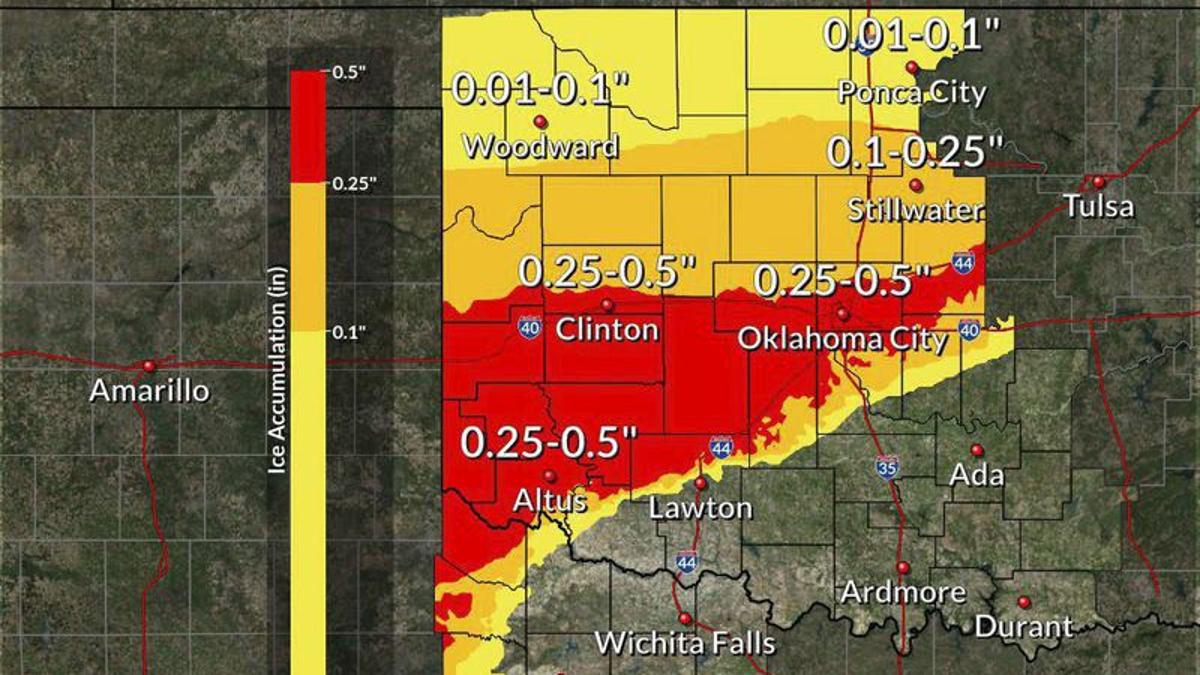 Area Under Winter Storm Watch Later Today Ice Snow Predicted Local News Normantranscript Com