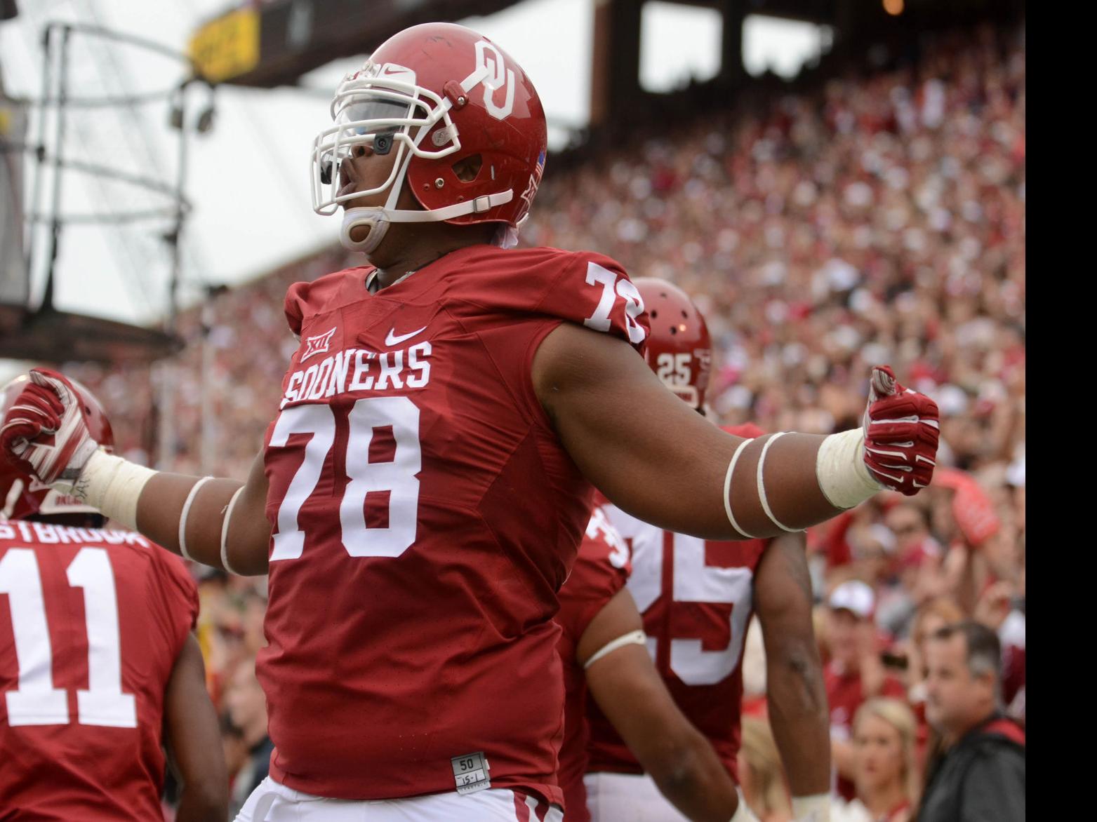 Oklahoma Sooners teammates Creed Humphrey and Orlando Brown