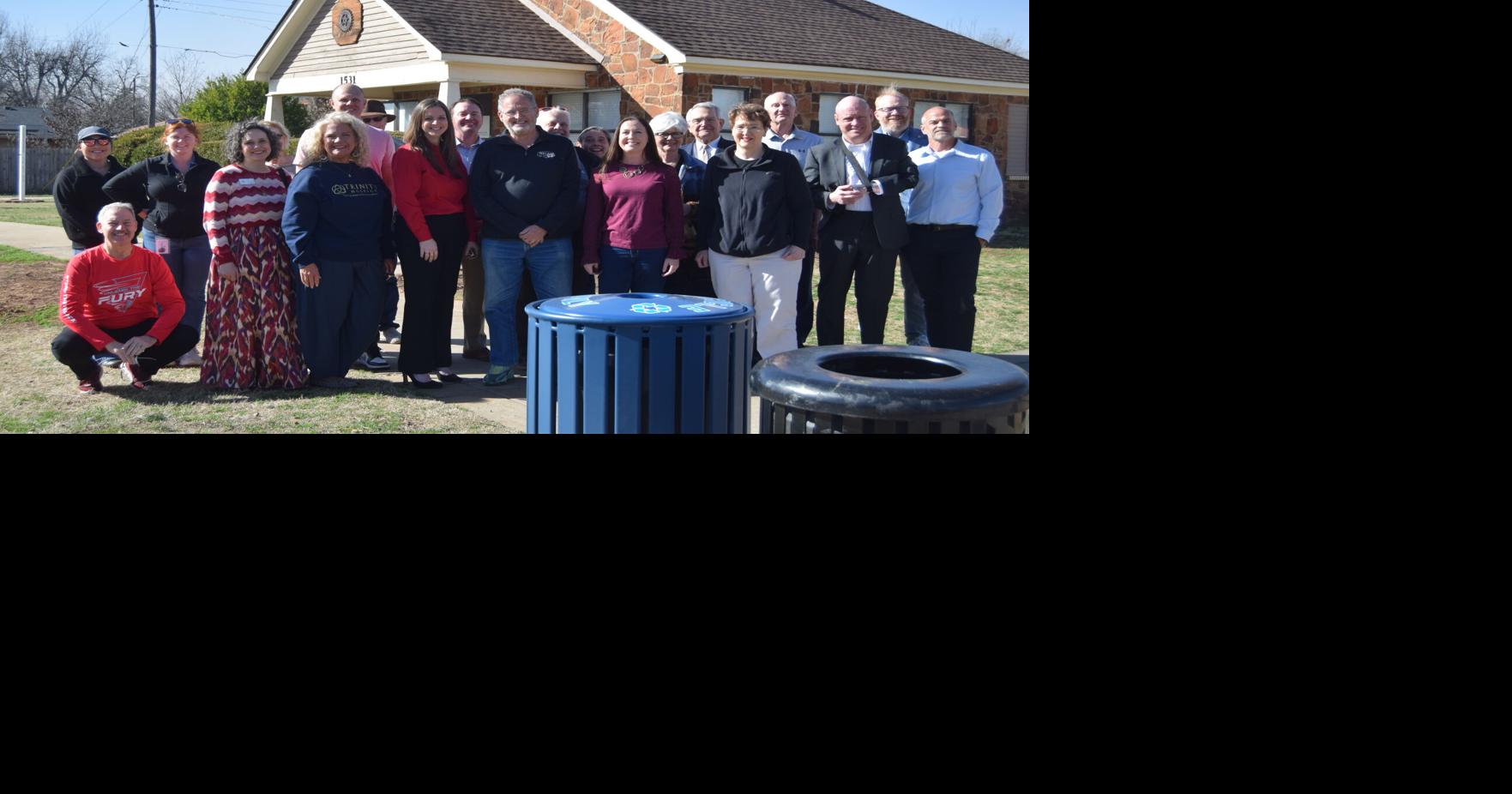 Rotary club dedicates new recycling bins at Norman parks