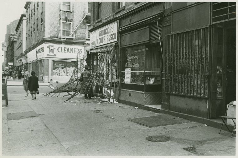 Damages to Harlem businesses after riots following King's death
