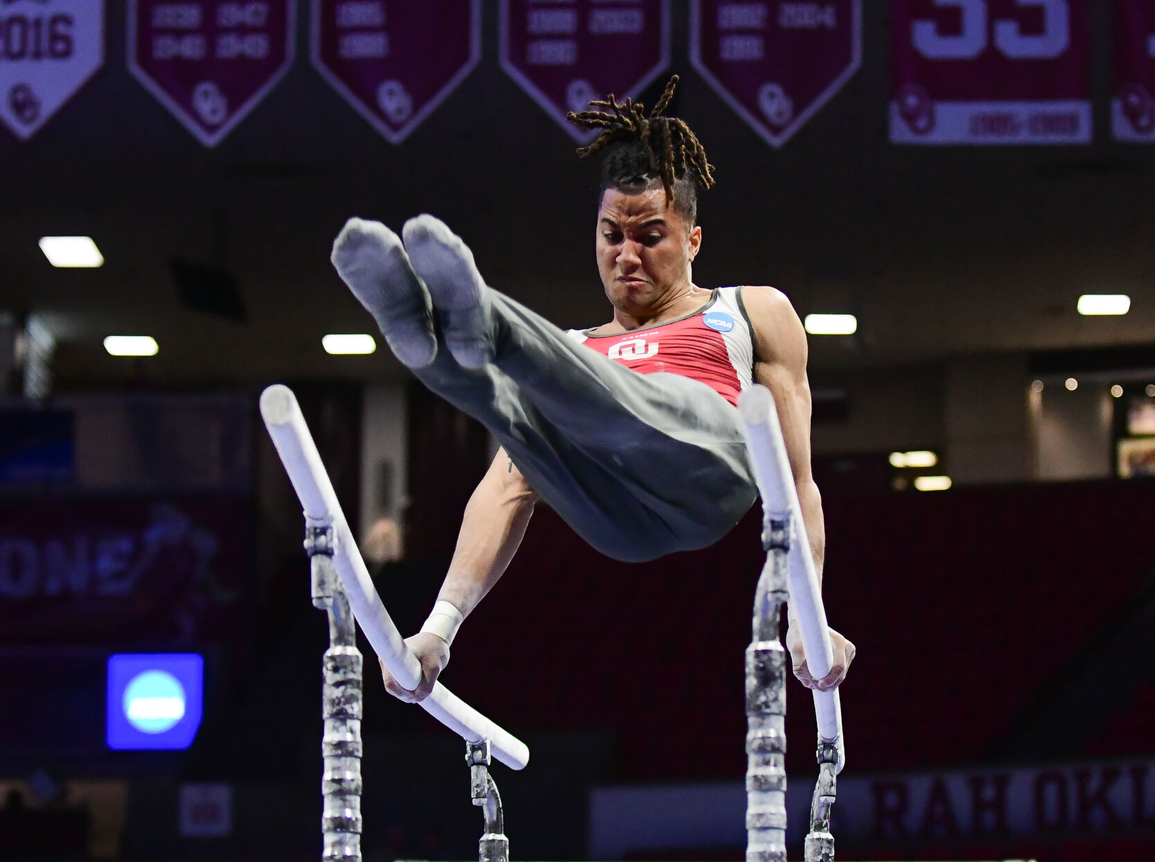 OU men s gymnastics While Stanford reigns Sooners surge in all