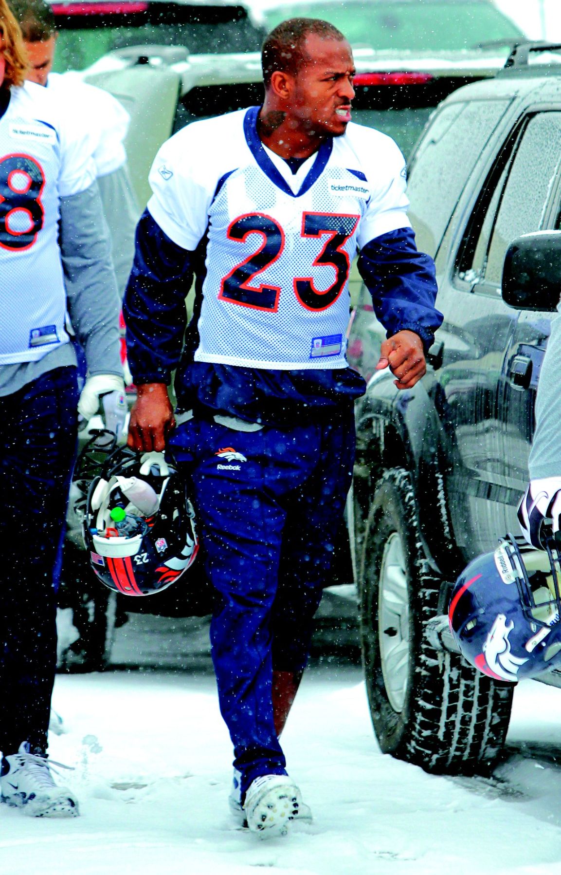 Broncos Practice Football