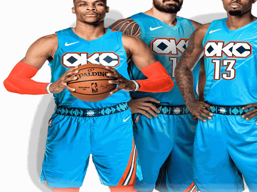 Thunder officially unveil new jerseys honoring state's Native American  heritage