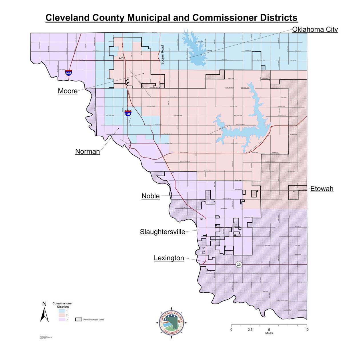 Cleveland County Oklahoma Map County Commissioners To Vote On Redistricting | News | Normantranscript.com