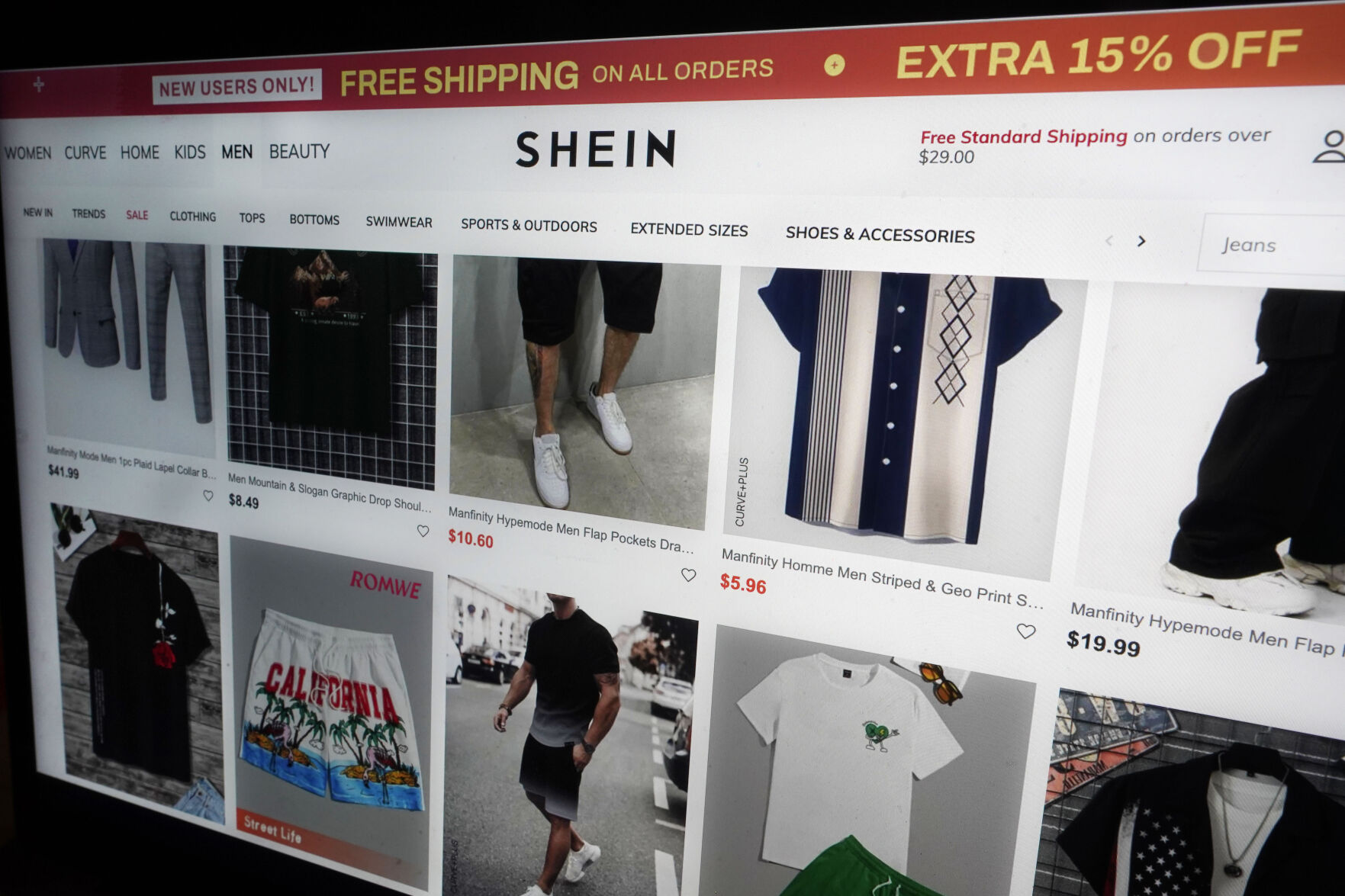 Shein online store sale