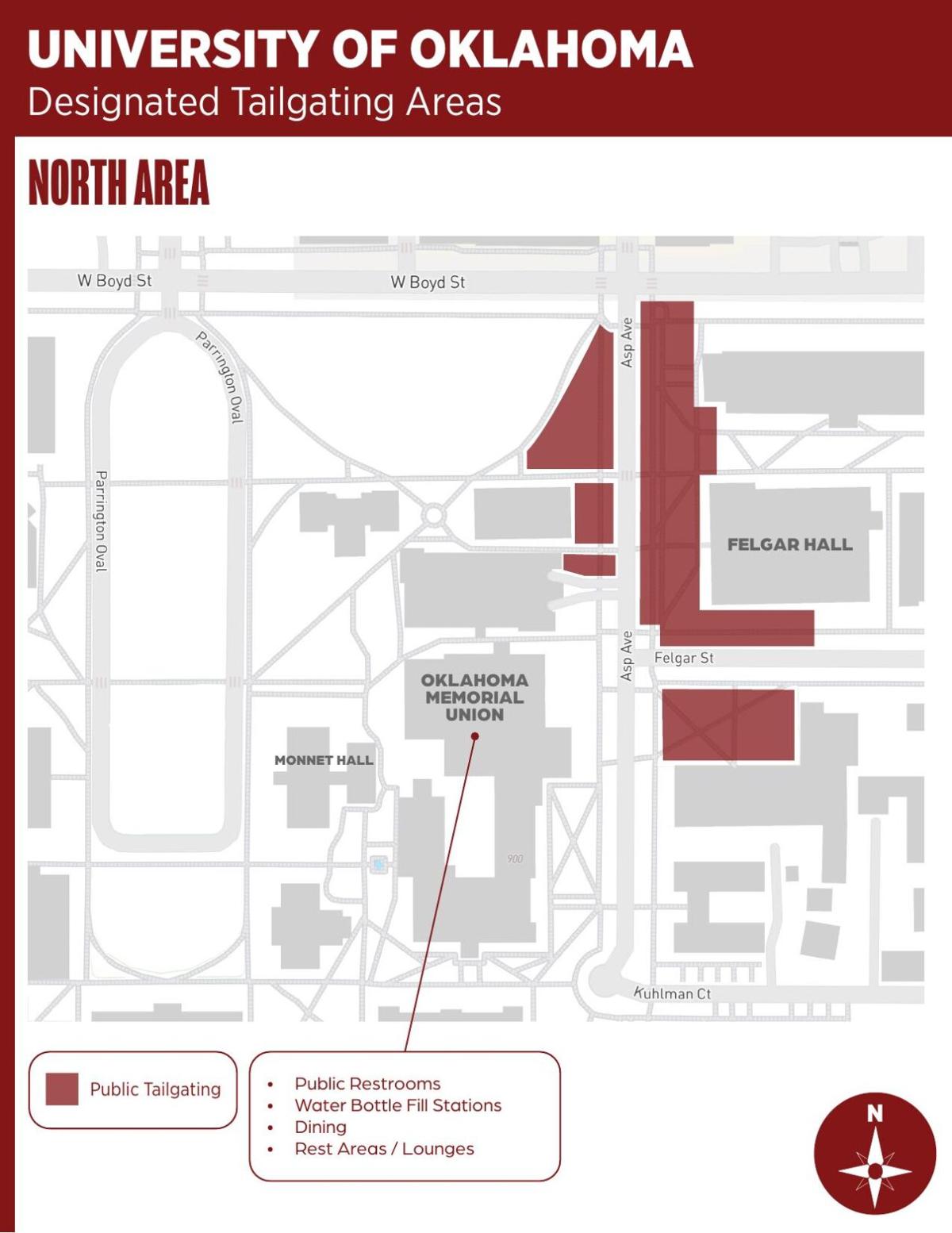 OU tailgating map