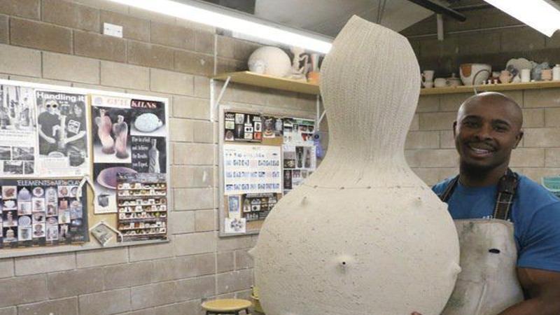 Ou Artist Uses Natural Elements To Create Massive Ceramics