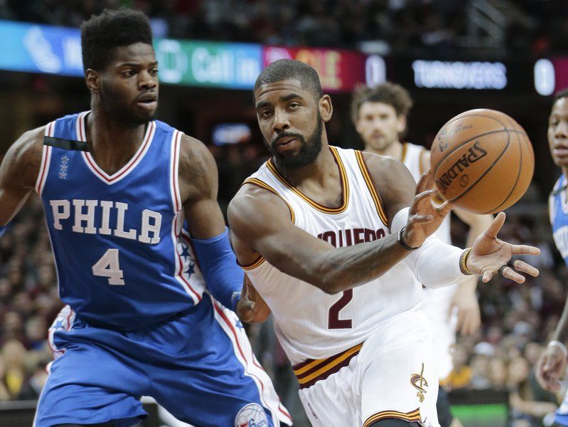 Kyrie Irving returns Cavaliers rock lowly 76ers 108 86 Sports normantranscript