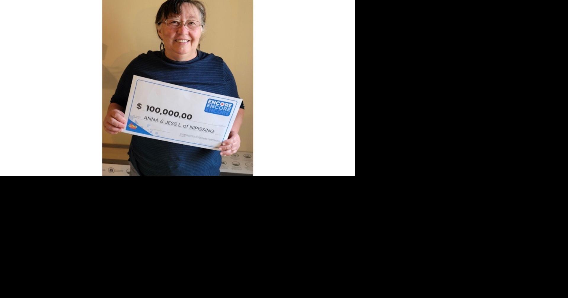Nipissing residents win 100,000 Encore draw with ticket purchased in