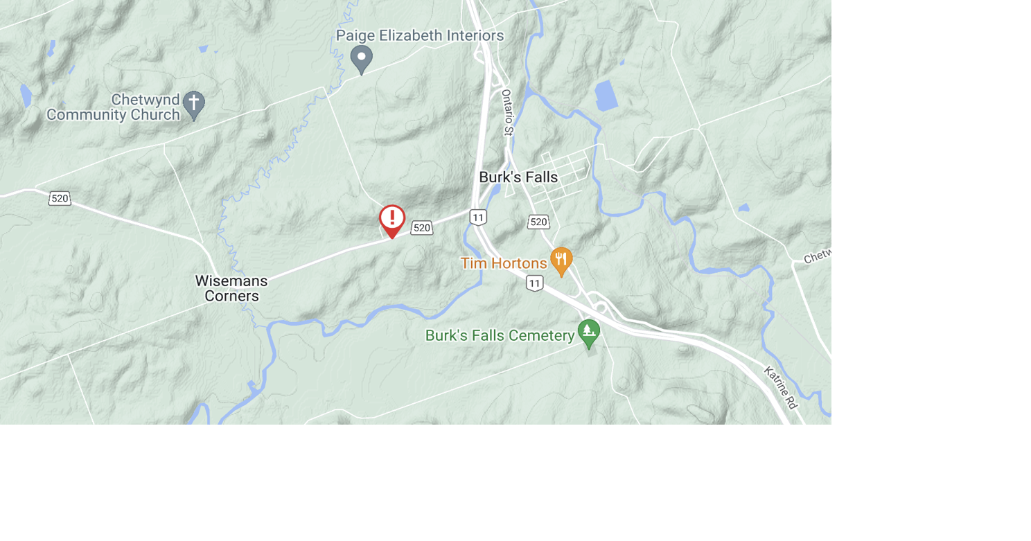 UPDATE: Hwy 520 east fully reopened near Burk's Falls Oct. 11