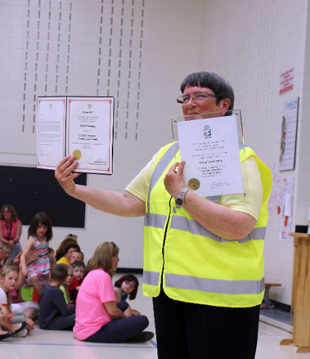 Crossing guard honoured at Beatrice Strong school in Port Hope