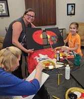 Mother daughter painting class