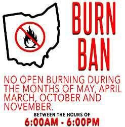 State open burning ban in effect northwestsignal