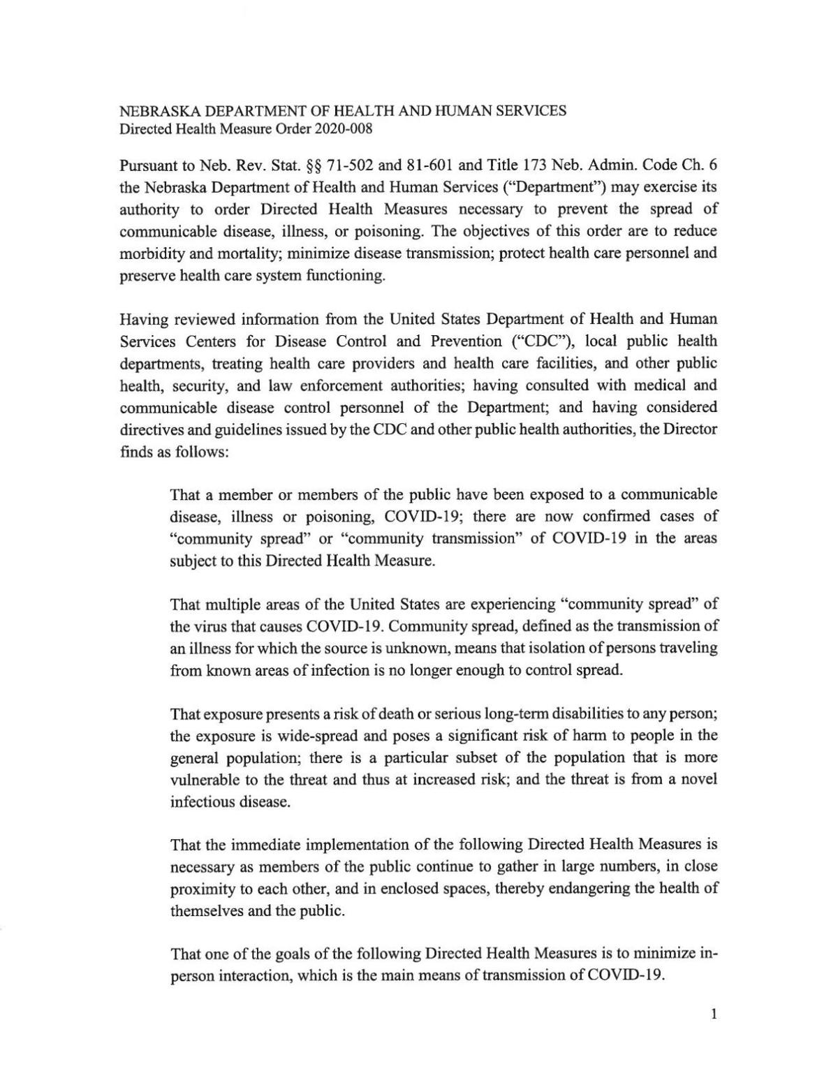 Governor Issues Directed Health Measure For Lincoln County Local News Nptelegraph Com