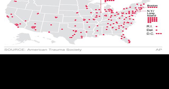 Level 1 Trauma Center Map Study: 1 In 5 Trauma Fatalities Preventable | National And World |  Nptelegraph.com