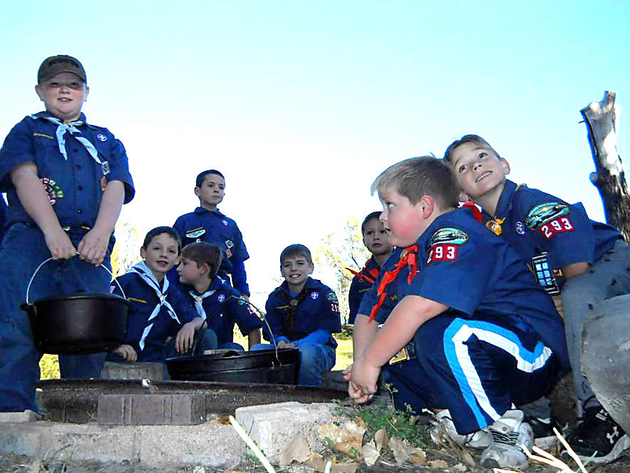 Outdoors Cub Scouts introduced to Dutch oven cooking