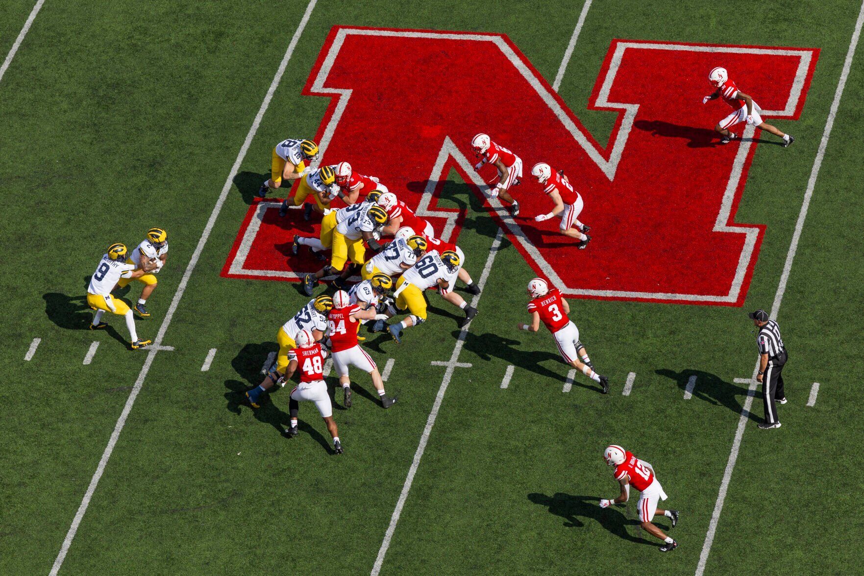 Michigan football rolls past Nebraska 45 7