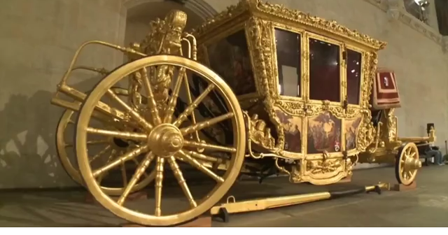 A historic golden chariot awaits King Charles' coronation