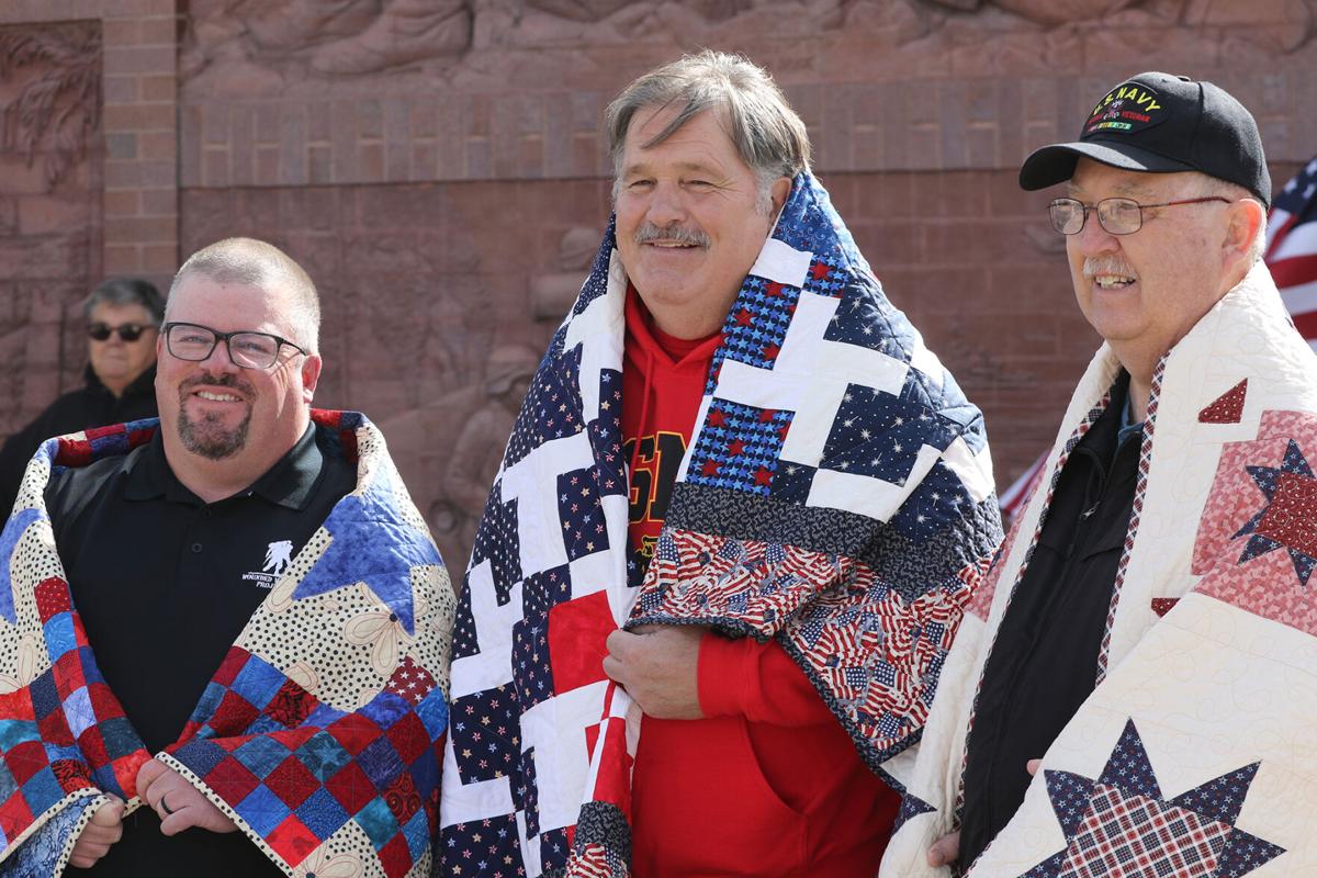 Three receive Quilts of Valor at 20th Century Veterans Memorial in North Platte
